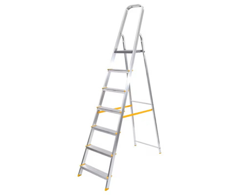 Стремянка алюминиевая 7 ступ. (нагр. на ступень 150кг) - ТМ Denzel