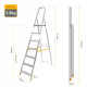 Стремянка алюминиевая 7 ступ. (нагр. на ступень 150кг) - ТМ Denzel