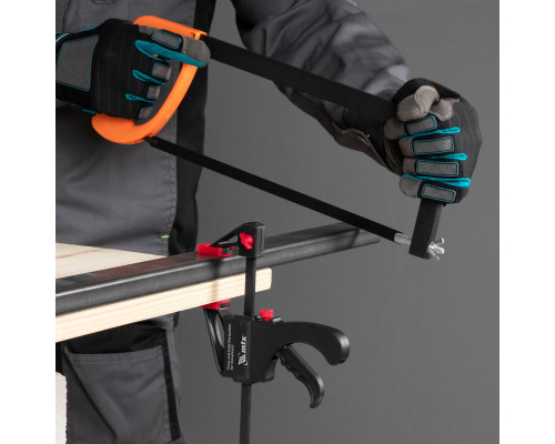 Струбцина F-образная 150х45х265мм, быстрозажимная, фиксатор, 2-х к-ная рукоятка (уп.12шт)-TM MTX