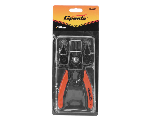 Съемник 150мм для стопорных колец с насадками, универсал. (уп.12шт) - ТМ Sparta.