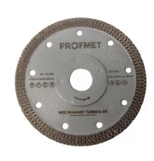 Диск алмазн. 125 х 1,4 х 22,23мм TURBO X-TIP "PROFMET" суха резка - ТМ PROFMET
