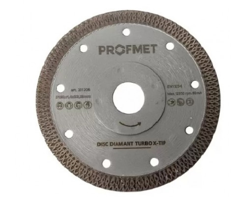 Диск алмазн. 125 х 1,4 х 22,23мм TURBO X-TIP "PROFMET" суха резка - ТМ PROFMET Диск алмазн. 125 х 1,4 х 22,23мм TURBO X-TIP "PROFMET" суха резка - ТМ PROFMET