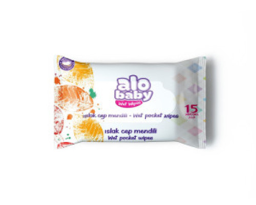 Салфетки влажные 15 шт/уп Alo Baby