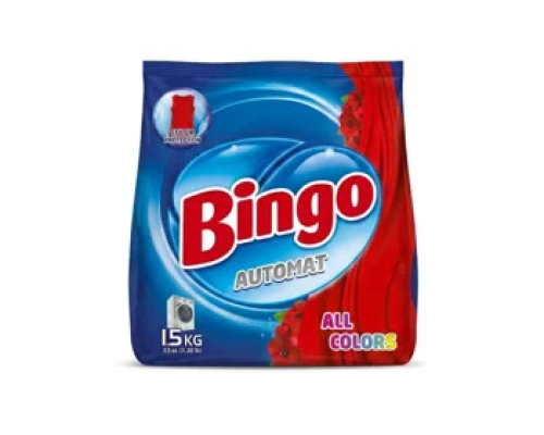 Порошок стиральный автомат 1,5 кг White & Colors Bingo