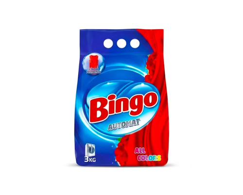 Порошок стиральный автомат 3,0 кг All Colors Bingo