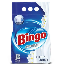 Порошок стиральный автомат 3,0 кг Ultra White Bingo