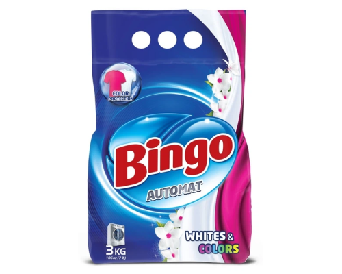 Порошок стиральный автомат 3,0 кг White & Colors Bingo