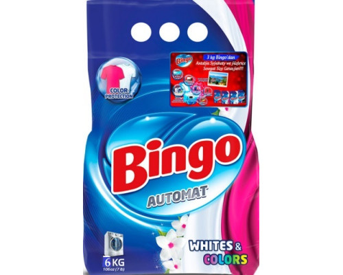 Порошок стиральный автомат 6,0 кг Color & White Bingo
