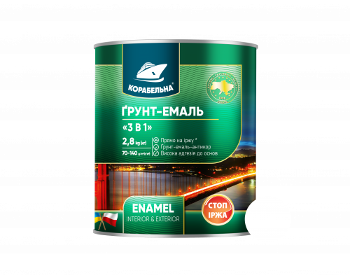 Грунт-эмаль на ржавчину 3в1 ТМ Корабельная белая 0,9 Грунт-эмаль на ржавчину 3в1 ТМ Корабельная белая 0,9