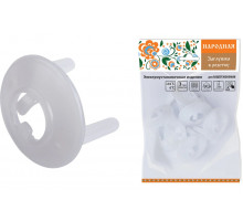 Заглушка в розетку от детей с ключом (набор 6шт.) Народная - TM TDM