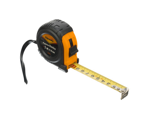 Рулетка 5м х 18мм Elastica, обрезиненный корпус (уп.12шт) - TM Sparta