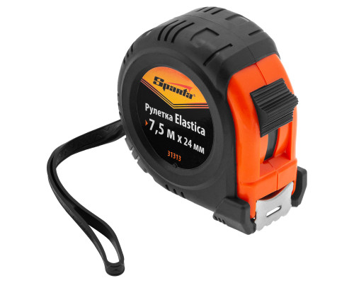 Рулетка 7,5м х 24мм Elastica, обрезиненный корпус (уп.6шт) - TM Sparta