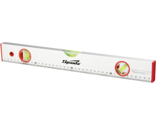 Уровень алюминиевый 1800мм, 3 глазка, линейка - ТМ Sparta