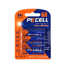Элемент питания LR6 AA 1,5V Ultra Alkaline, 4B (уп.4шт) - TM PKCELL
