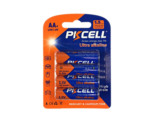 Элемент питания LR6 AA 1,5V Ultra Alkaline, 4B (уп.4шт) - TM PKCELL