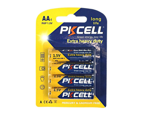 Элемент питания R6P AA 1,5V Extra Heavy Duty, 4B (уп.4шт) - TM PKCELL