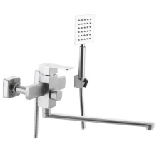 Смеситель ванна ZERIX KUB-006 S-плоский, длинный излив, однорычажный TM ZERIX