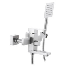 Смеситель ванна ZERIX KUB-009 S-плоский, короткий излив, однорычажный TM ZERIX