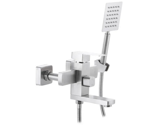 Смеситель ванна ZERIX KUB-009 S-плоский, короткий излив, однорычажный TM ZERIX