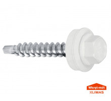 Винт самосверлящий для крепления профильного листа к дереву 4,8x35 (уп.250 шт) белый Wkret-Met Винт самосверлящий для крепления профильного листа к дереву 4,8x35 (уп.250 шт) белый Wkret-Met