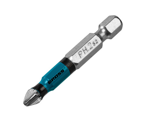 Бита PH 2х50мм, сталь S2, магнит. св-ва, с насечкой (уп.10шт) - ТМ Gross