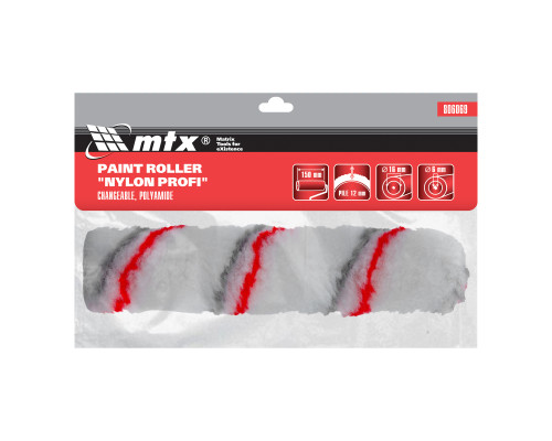 Шубка Nylon Profi, 150мм, ворс 12мм, D-16мм, D ручки 6мм - TM MTX