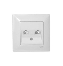 Розетка комп-тел (RJ45 CAT5e-RJ11), серия Meridian (уп.12шт) - TM VIKO