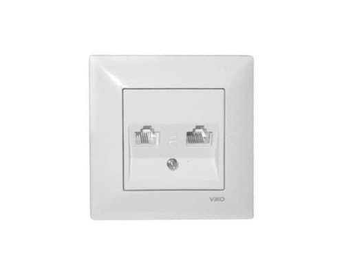 Розетка комп-тел (RJ45 CAT5e-RJ11), серия Meridian (уп.12шт) - TM VIKO