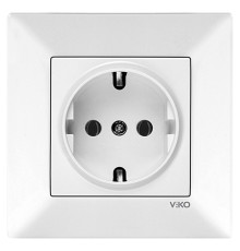 Розетка с/з 16А, винтовое, серия Meridian (уп.12шт) - TM VIKO
