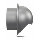 Выход стенной вентиляционный вытяжной металлический с фланцем D100 - ТМ VE