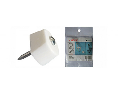 Накладка мебельная 15х6,5 мм с гвоздем, против скольжения 16 шт - ТМ LIDER