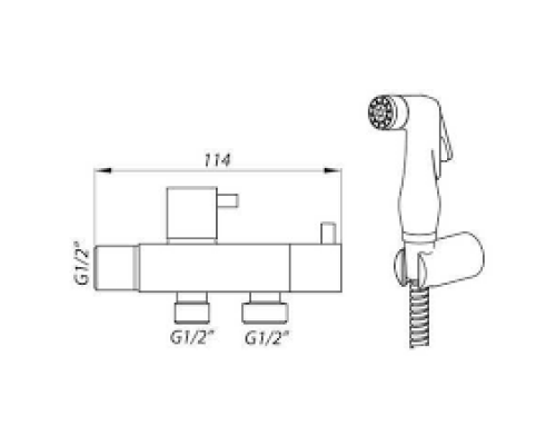 Монокран для гигиенического душа LR5398-4 TM Zerix