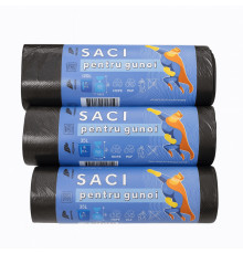 Мешок для мусора 120л (70*110см) ПВД чёрные, рулон в бум. уп. (в рулоне 10шт.) - TM Propac