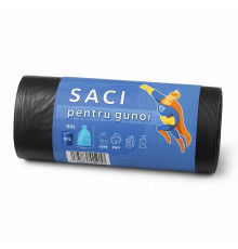 Мешок для мусора 60л (60*72см) ПВД чёрные, рулон в бум. уп. (в рулоне 20шт.) - TM Propac