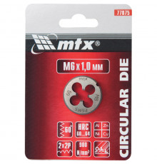 Плашка М8 х 1.25мм, д.25мм (уп.500/125шт) - TM MTX