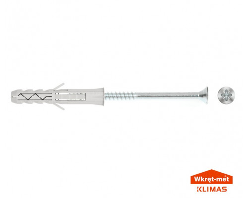 Распорный дюбель с шурупом для древесины 8x40 (уп.100 шт) Wkret-Met