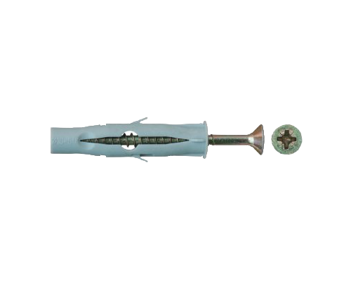 Распорный рамный дюбель универсал. с закалённым шурупом для древесины 6х45 (уп.100 шт) Wkret-Met