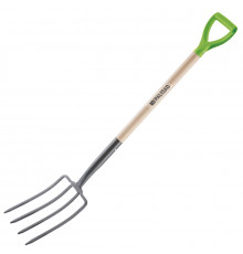 Вилы 4-х рогие, огородные, кован., 195х295х1165мм, дер. лак. черенок - TM Palisad