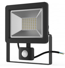 Прожектор светодиодный с датчиком движ.  20W 220/240V, 6000K, IP65, черный- TM TIR