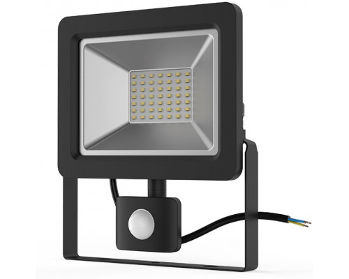 Прожектор светодиодный с датчиком движ.  20W 220/240V, 6000K, IP65, черный- TM TIR Прожектор светодиодный с датчиком движ.  20W 220/240V, 6000K, IP65, черный- TM TIR
