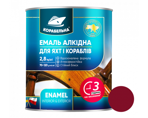 Вишневая эмаль ПФ-115 ТМ Корабельная, 0,9 кг, 6 шт Вишневая эмаль ПФ-115 ТМ Корабельная, 0,9 кг, 6 шт
