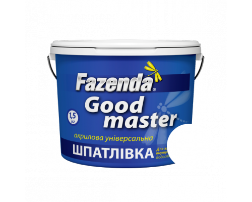 Шпатлевка акриловая цветная белый «Good master» Fazenda, 1,5кг (6шт) Шпатлевка акриловая цветная белый «Good master» Fazenda, 1,5кг (6шт)