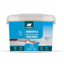 Мастика акриловая гидроизоляционная Hidrosyla ТМ Корабельная 3,0 кг серая