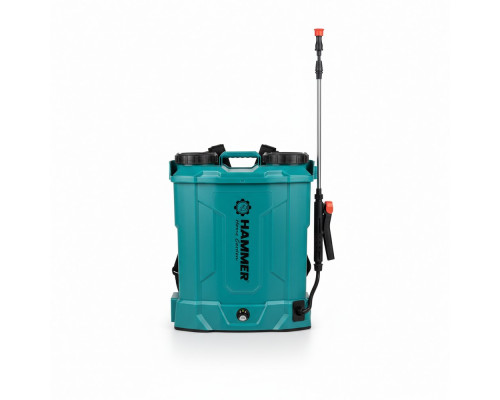 Опрыскиватель на аккумуляторе 12V/8Ah, 8-10H, объем 16л синий - TM Hammer