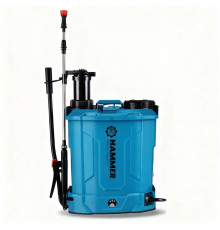 Опрыскиватель на аккумуляторе + ручной 12V/8Ah, 8-10H, объем 16л - TM Hammer