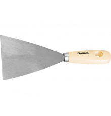 Шпатель нерж. 100мм деревянная ручка - ТМ Сибиртех