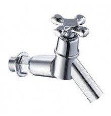 Монокран Zerix JIK-22 102-A, короткий излив, настенный, гайка, (кран-букс) ТМ ZERIX