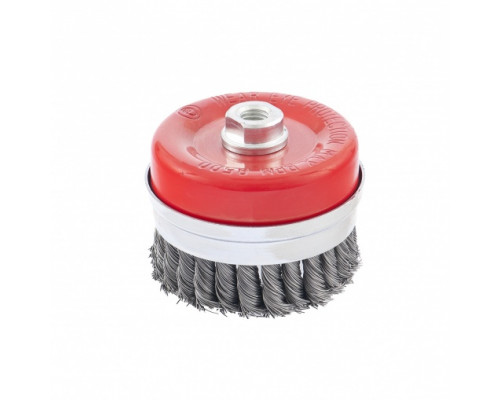Щетка для УШМ Heavy Duty, 100 мм, М14, "чашка", крученая проволока 0.5мм (уп.1/30шт) - ТМ MTX Щетка для УШМ Heavy Duty, 100 мм, М14, "чашка", крученая проволока 0.5мм (уп.1/30шт) - ТМ MTX