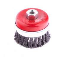 Щетка для УШМ Heavy Duty, 80 мм, М14, "чашка", крученая проволока 0.5мм (уп.1/40шт)  - ТМ MTX
