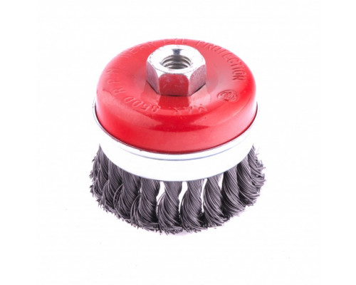 Щетка для УШМ Heavy Duty, 80 мм, М14, "чашка", крученая проволока 0.5мм (уп.1/40шт) - ТМ MTX Щетка для УШМ Heavy Duty, 80 мм, М14, "чашка", крученая проволока 0.5мм (уп.1/40шт) - ТМ MTX